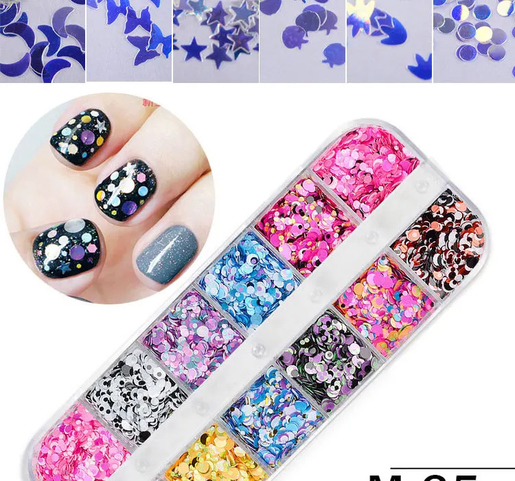 1 коробка смешанные блестящие AB цветные украшения для дизайна ногтей 3D Блестки для ногтей круглый жемчуг со стразами DIY блестящие очаровательные цветы лазерные наклейки