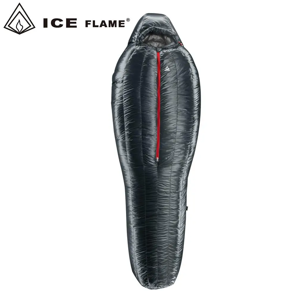 

Ice Flame Winter 7D Nylon UL Ultralight 90% White Goose Down Mummy Sleeping Bag 800PF For Camping Hiking Travel S/M/L