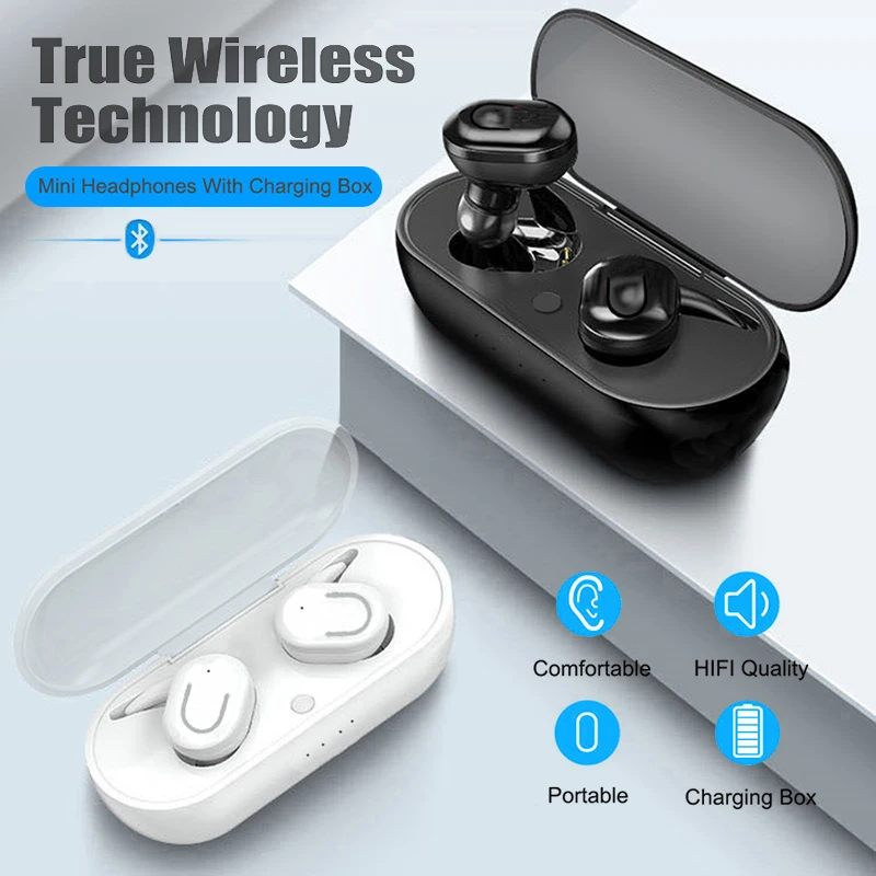 TWS B2 Bluetooth 5 0 Earphone Waterproof HD Voice Handsfree Headset Wireless Earphones Sport Headsets WIth Charging Box Earphone