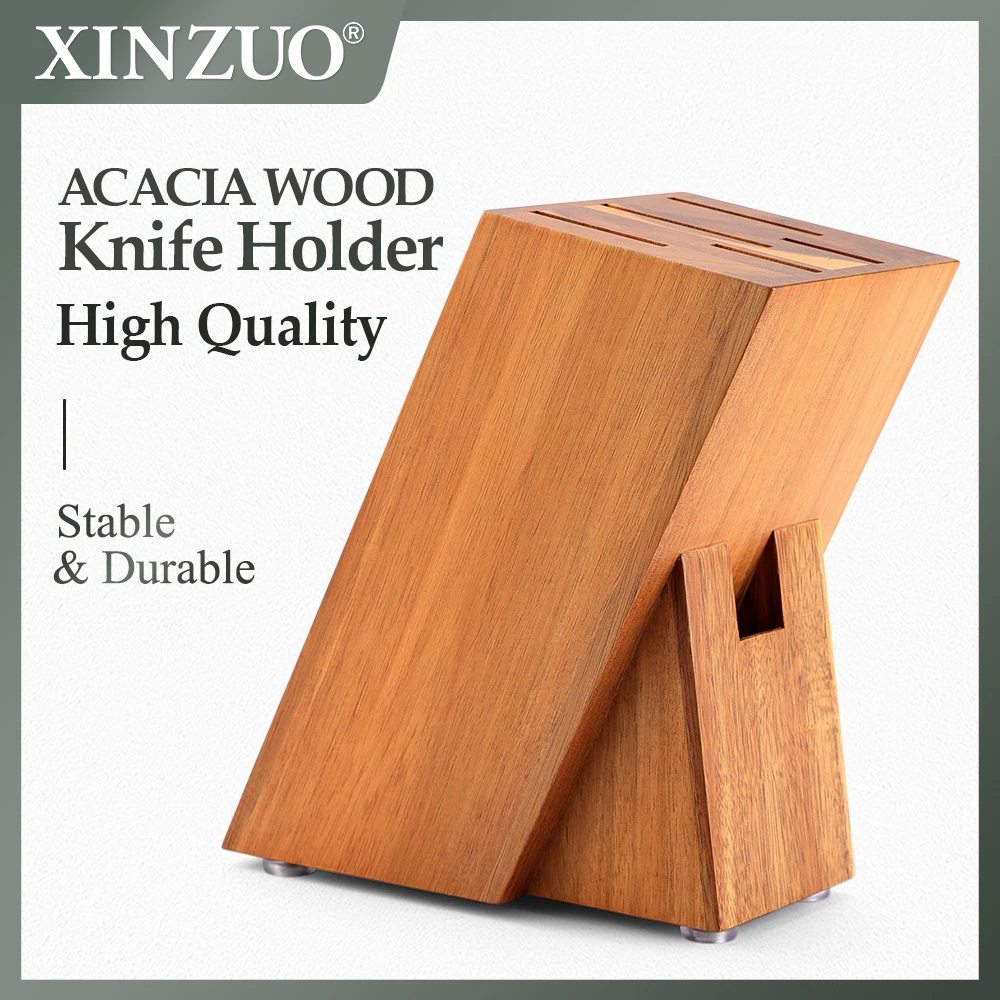 XINZUO Knife Block Stand Knives Storage Shelf Rack Organizer Holder With Scissors Groove Kitchen Accessories | Дом и сад