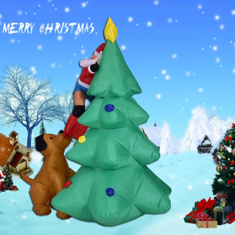 

Gifts Party Festive Event Giant Inflatable Jitter LED Lighted Christmas Snowman Blows Up Fancy Toys Santa Claus Christmas