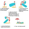Waterproof Lazy Air Inflatable Sofa Portable Outdoor Beach Air Sofa Bed Sleeping Bag Bed Oxford Cloth 6