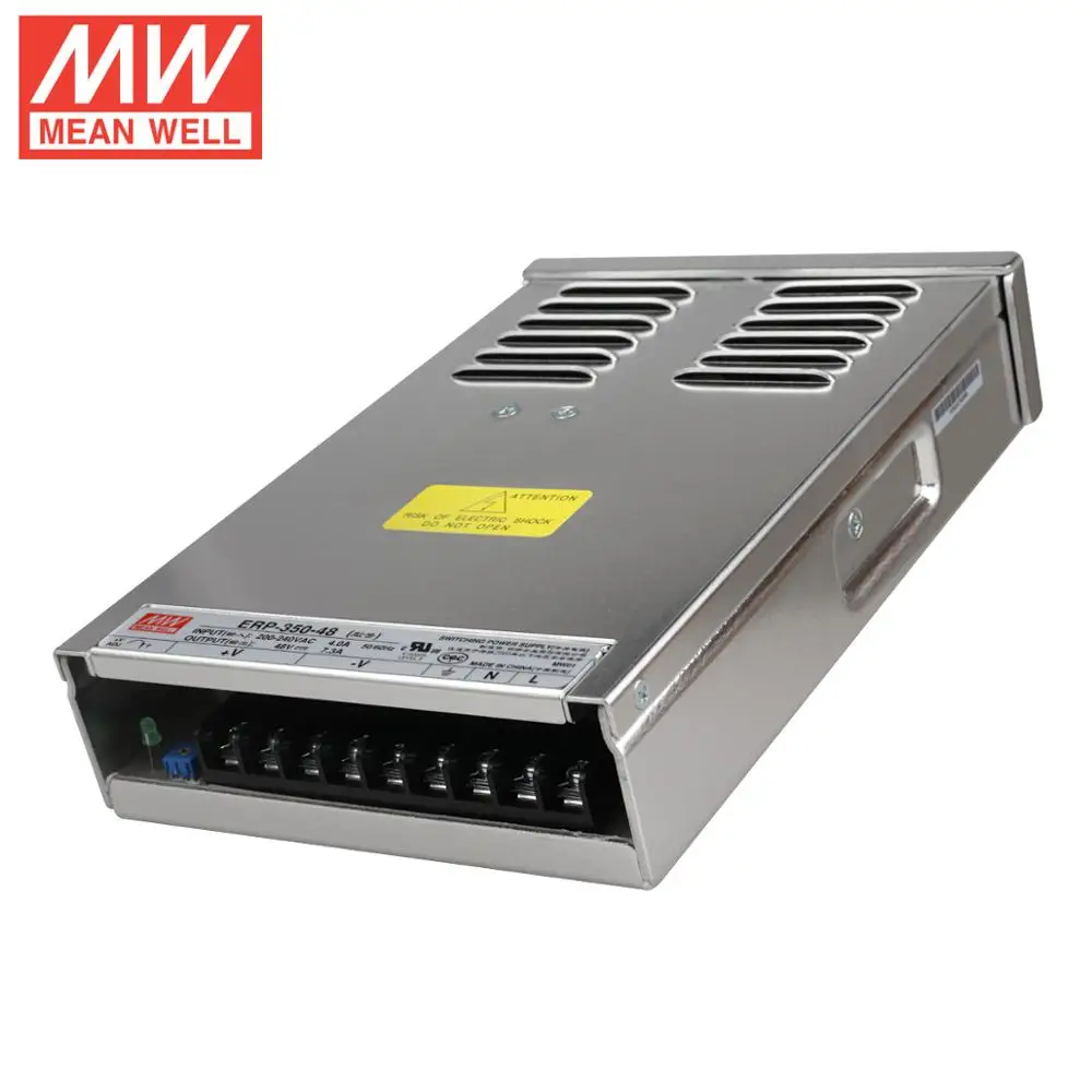 Бренд MEAN WELL представляет ERP-350-48 350W 7.3A 48V дождь доказательство светодиодный Питание 220VAC к 48В DC трансформатор