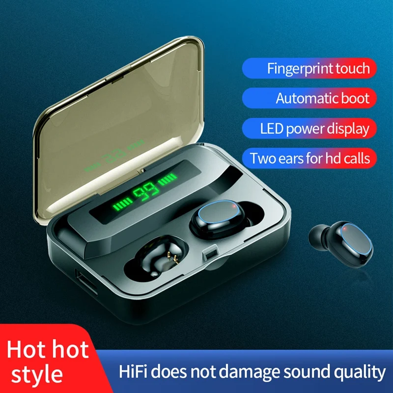 A2S TWS Bluetooth 5 0 Headset Stereo Earphone Wireless Headphone Sports Headset for Xiaomi Samsung Smartphone