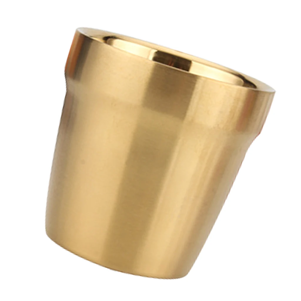 Modern Gold Coffee Mug Double Layer Drinking Cup Office Home Bar Tankard