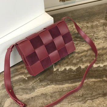 

Woven leather leather envelope bag women's single shoulder diagonal bag ladies handbag ladies thickened cassette