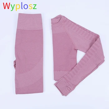 

Wyplosz Yoga Set Two Peice Set For Women's Tights Sports long Suit Fitness Clothing Female Sport Bh Seamless Gym Sport Clothes