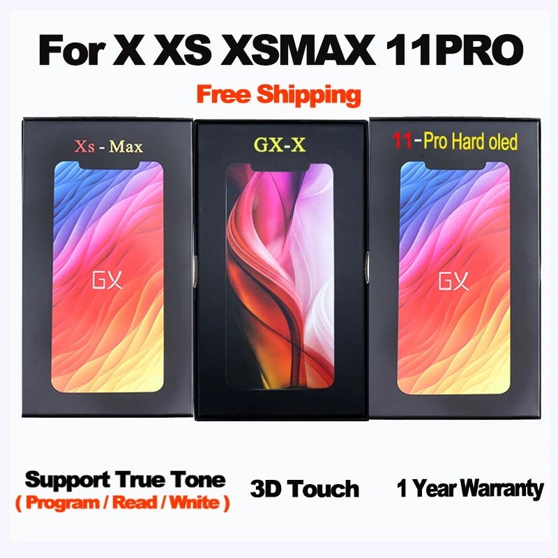 

GX Pantalla OLED Incell LCD Display For iPhone X XS 11 LCD Display Touch Screen Digitizer Assembly For iPhone X 12 Pro XSMax XR