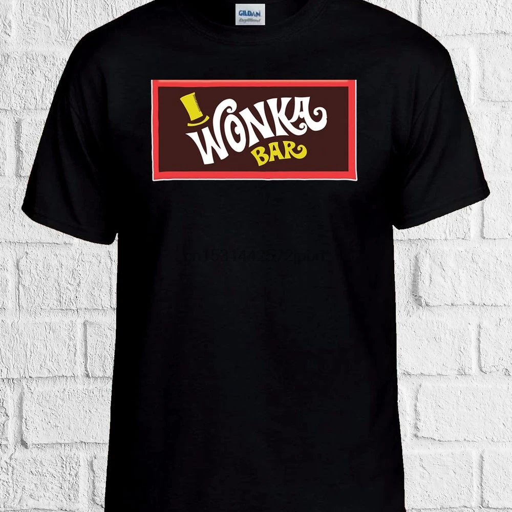 Забавная футболка Wonka Bar Chocolate Factory для мужчин и женщин топ унисекс без боли
