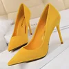 BIGTREE Shoes 2022 New Women Pumps Suede High Heels Shoes Fashion Office Shoes Stiletto Party Shoes Female Comfort Women Heels 2