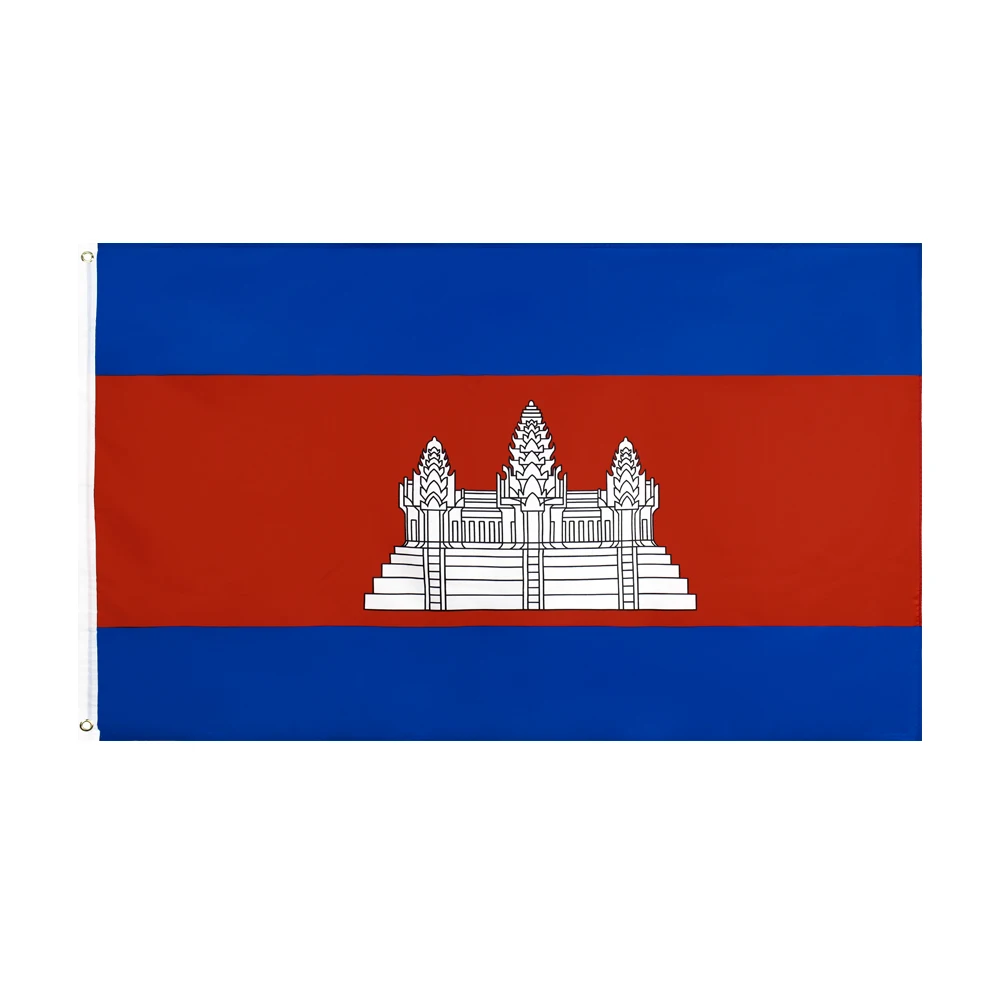 Национальный флаг кхм Королевства Камбоджа 90x150 см | Дом и сад