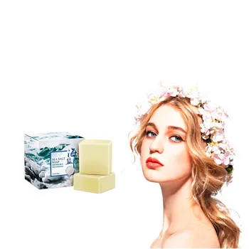 

Pure natural coconut oil and goat milk from sea salt handmade soap for removing mites and whitening water and oil control