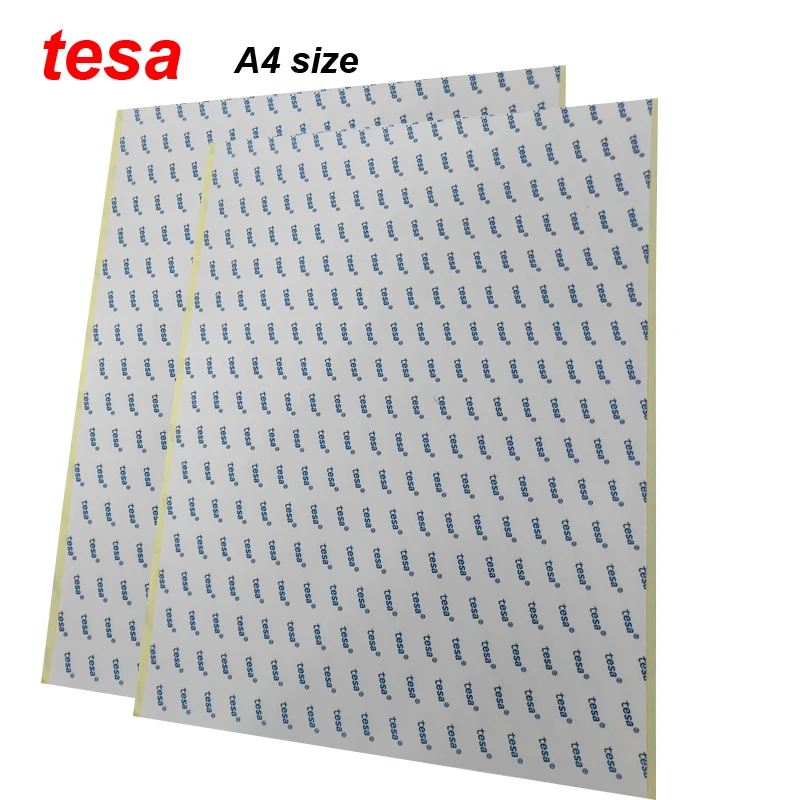 Tesa 68618 A4 размер(21x29 см) Двухсторонняя клейкая лента для пены или повседневной фиксации, DIY использование толщиной 0,13 мм