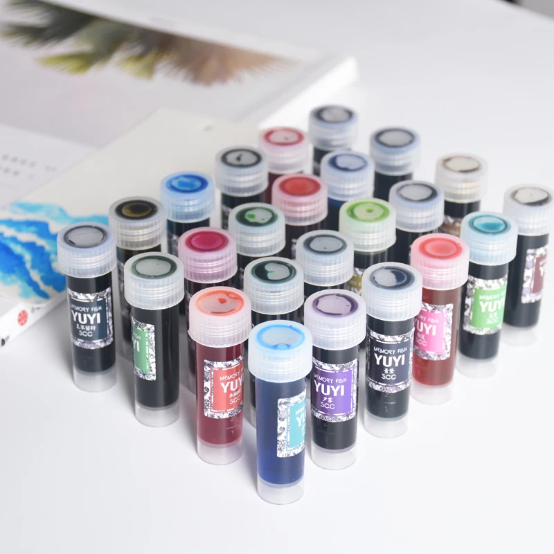 Fountain Pen Color Ink Non-carbon Gradient Powder-free Dip Pen Glass Star Stationery Paints