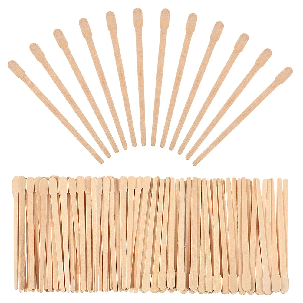 100pcs New Disposable Wooden Waxing Stick Spatulas Wax Applicator