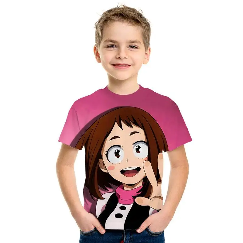 Крутой милый аниме patrn 3D impresin ropa para nios hombres/nias nios camiseta 3D calle moda nios camiseta