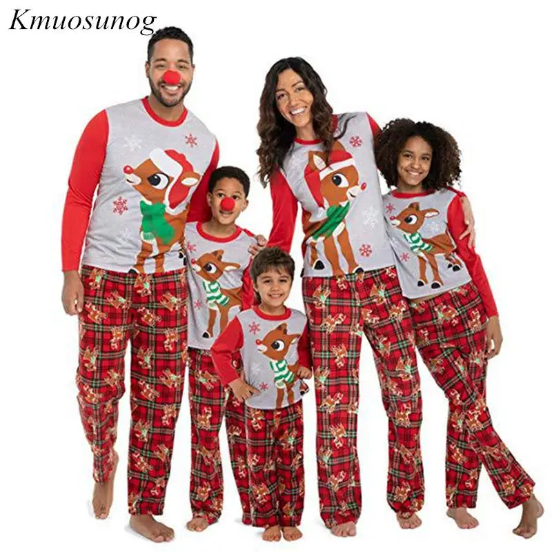 

Cotton Family Matching Outfits Christmas Pajamas Set Xmas Family Matching Pajamas Adult Women Kids Sleepwear Nightwear C0575