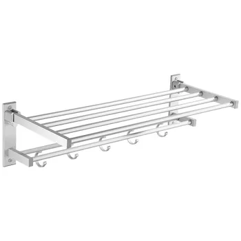 

Towel rack space aluminum free punching bathroom bathroom shelf towel stand bathroom hardware pendant set