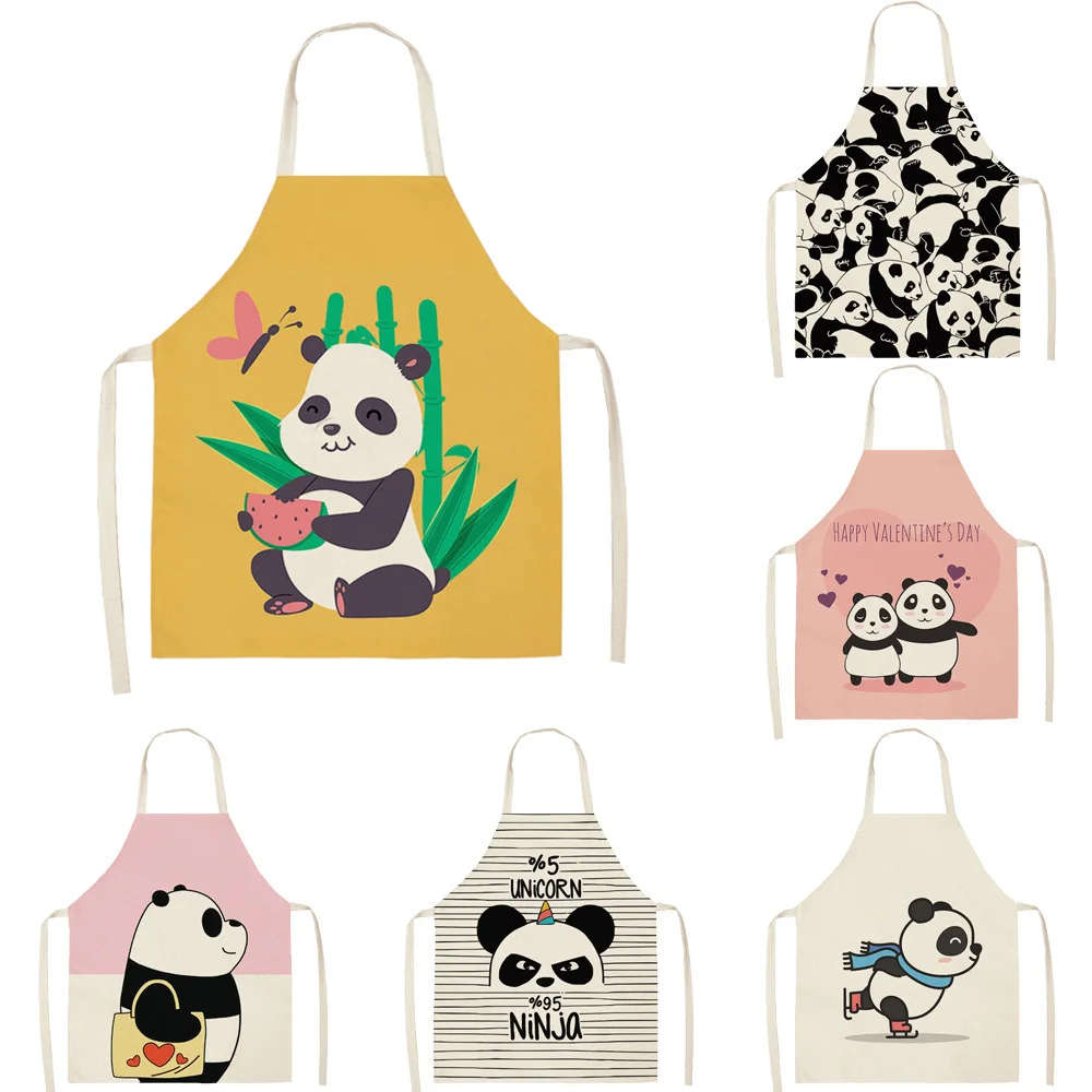 Kartun Panda Dicetak Antifouling Dapur Celemek Multifungsi Katun Linen Pria Wanita Koki Memasak Apron Pembersih 68 55 0043 Celemek Aliexpress