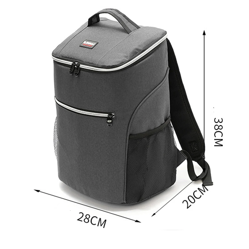 

20L 600D oxford big cooler bag thermo lunch picnic box insulated cool backpack ice pack fresh carrier thermal shoulder bags