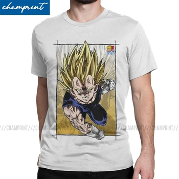 

Men's Majin Vegeta T Shirt Saiyan Dbz Dragon Ball 100% Cotton Clothing Unique Short Sleeve Round Collar Tees Party T-Shirt