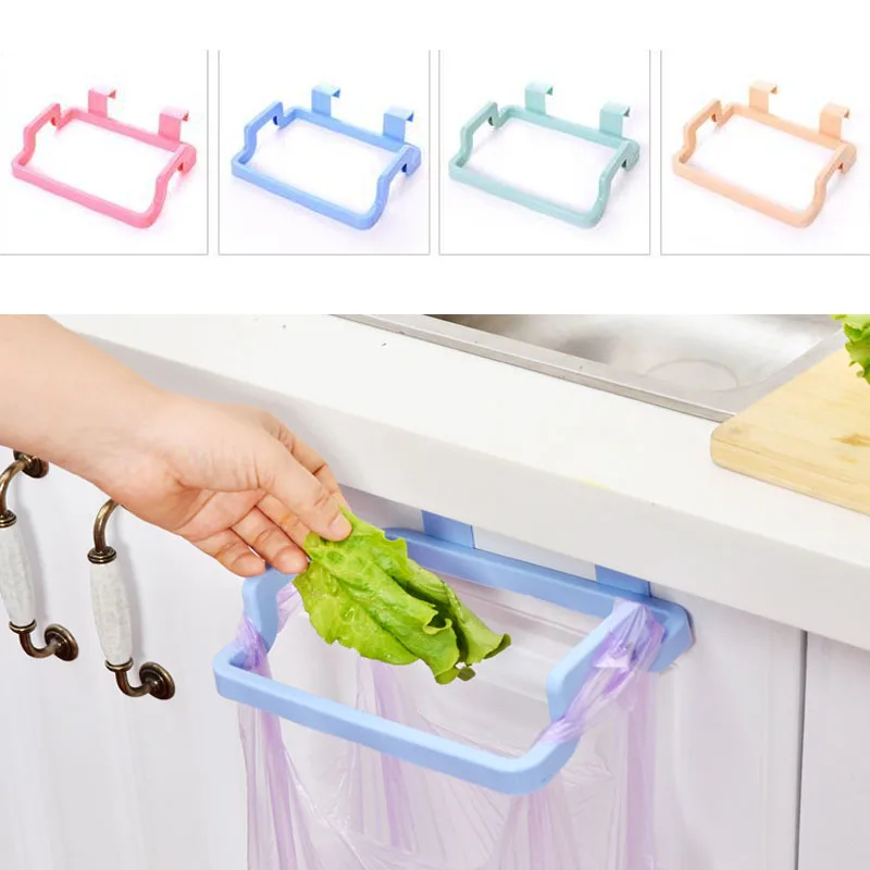 kitchen garbage bag holder in waste bin 1PC Plastic Cupboard Door