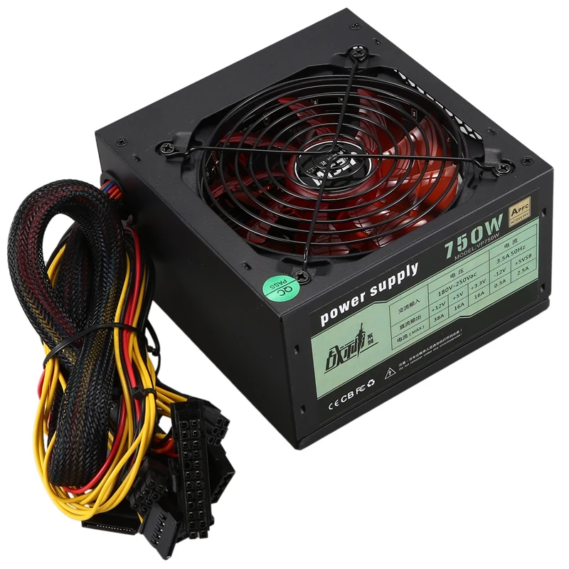 550 Вт тихий с вентилятором ATX 12V 4/8 Pin PC блок питания модульный SLI освещенный