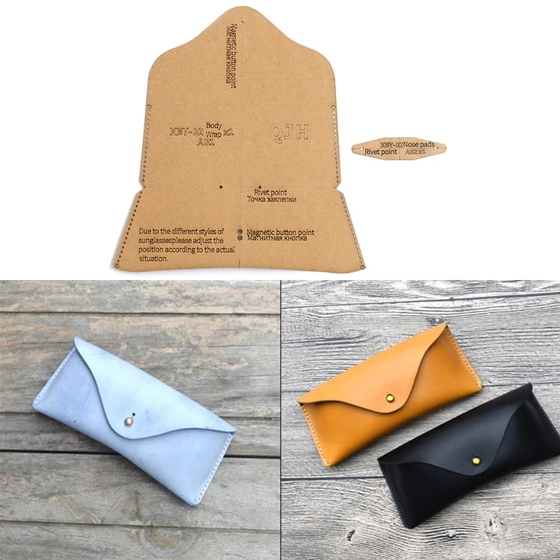 DIY Handmade Glasses Case Sunglasses Case Kraft Paper Template Handmade Leather Craft Bag Template 17cm*8cm leather craft template