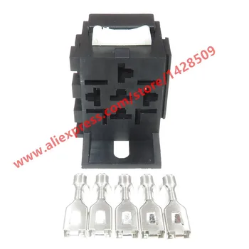 

10 Sets 5 Pin Automotive Insurance Relay Plug Relay Holders For Auto Cars