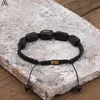 Natural Black Tourmaline Nugget Beads Knotted Handmade Woven Bracelet Women Stone Beads Braid Bracelet Adjustable N0456AMI ► Photo 3/3