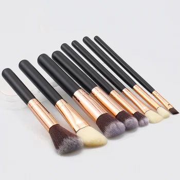 

Hot 8Pcs/set Professional Makeup brush Set Eye Lip Face Powder Portable Travel Beauty Make Up Brush Kit Soft Fiber Hair Tools