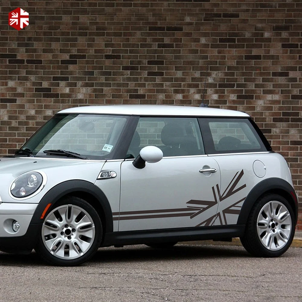 2 шт. наклейка на автомобильную дверь боковая полоска юбка флаг стиль графика