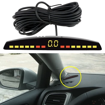

Reverse Backup Radar Monitor System Auto Car Detector Universal Parktronic With 4 Sensors Car LED Parking Sensor