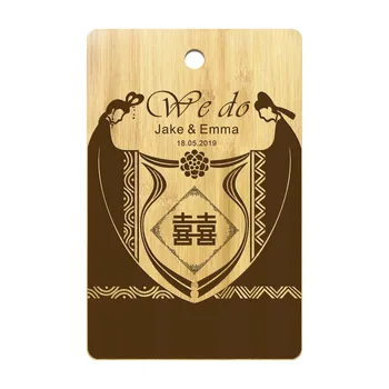 

Personalized Chinese Wedding Natural Bamboo Cutting Board Double Happiness Asian Marriage Kitchen Wood Board Bridal Shower Gift