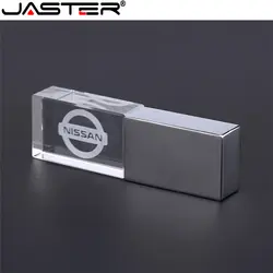 JASTER Nissan crystal + металлический USB флеш-накопитель 4 ГБ 8 ГБ 16 ГБ 32 ГБ 64 ГБ 128 Гб внешний накопитель карта памяти u диск