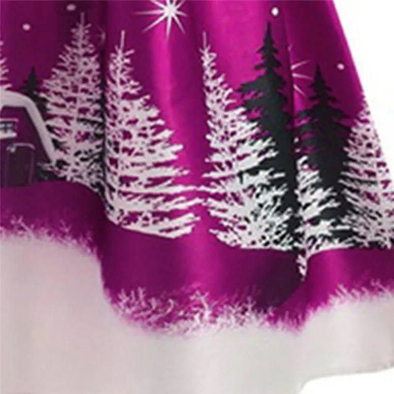 Зимнее рождественское платье, женское винтажное платье, элегантное вечернее платье с коротким рукавом, Повседневное платье размера плюс, вечерние платья с принтом N28