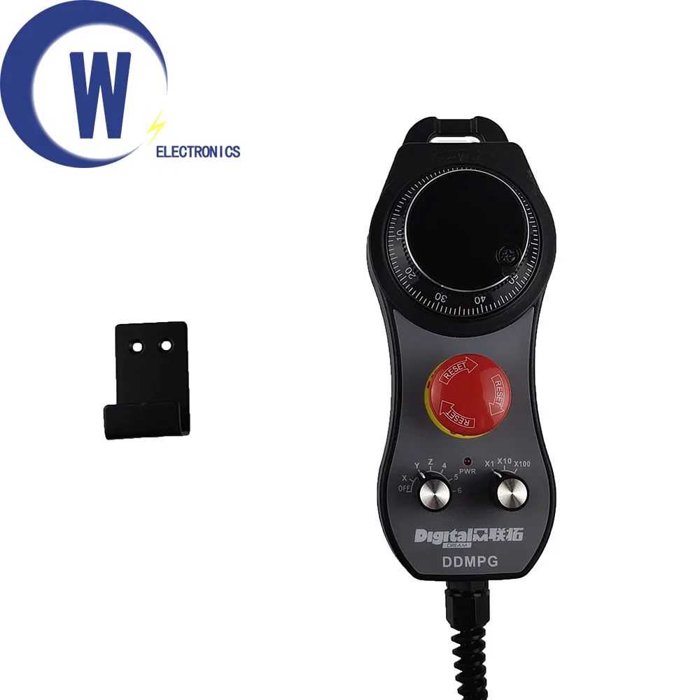 CNC 4/5/6-axis MPG Pendant Handwheel Manual Pulse Generator with Emergency Stop For FANUC System