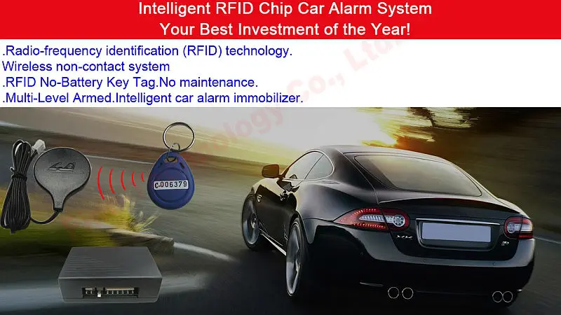 anti-theft-car-alarm-125KHz-frequency-two-RFID-fob-key-chain-keyless-disarm-RFID-immobilizer-intercept