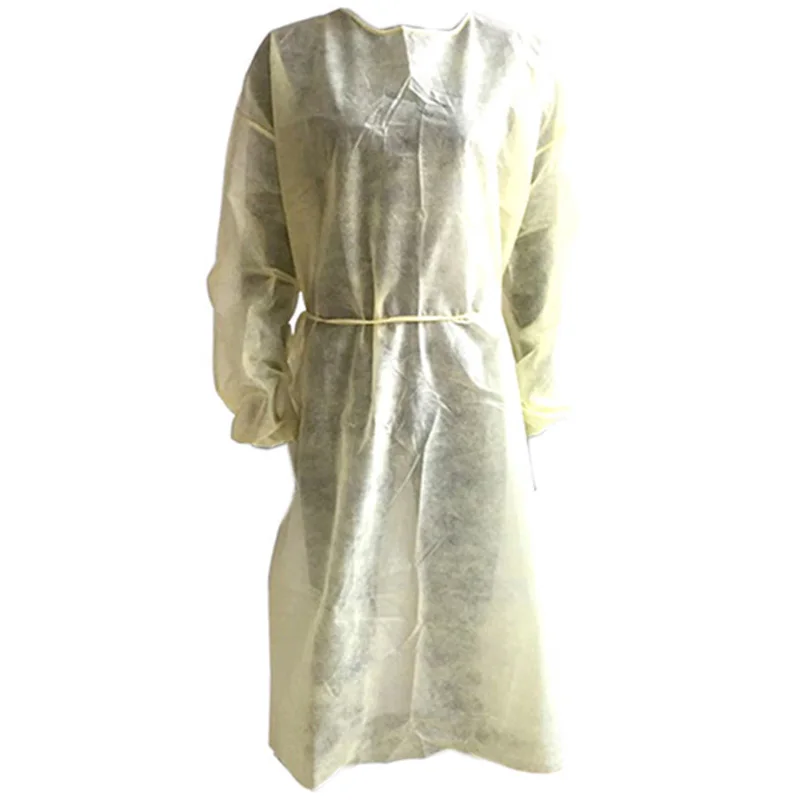 

15Pcs Yellow Disposable Isolation Gown Protective Clothing, Non-Woven, Anti-Fog Anti-Particle FluidResistant Impervious