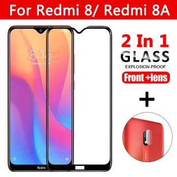 

2-in-1 Camera Glass + Screen Tempered Glass For Xiaomi Redmi 8A Screen Protector Glass On redmi8a redmi8 Redmi 8 A lens Glass 9H