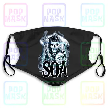 

Dust Mask with Filter Anarchy Sons Of Smoke Soa Reaperblack Washable Reusable Mask
