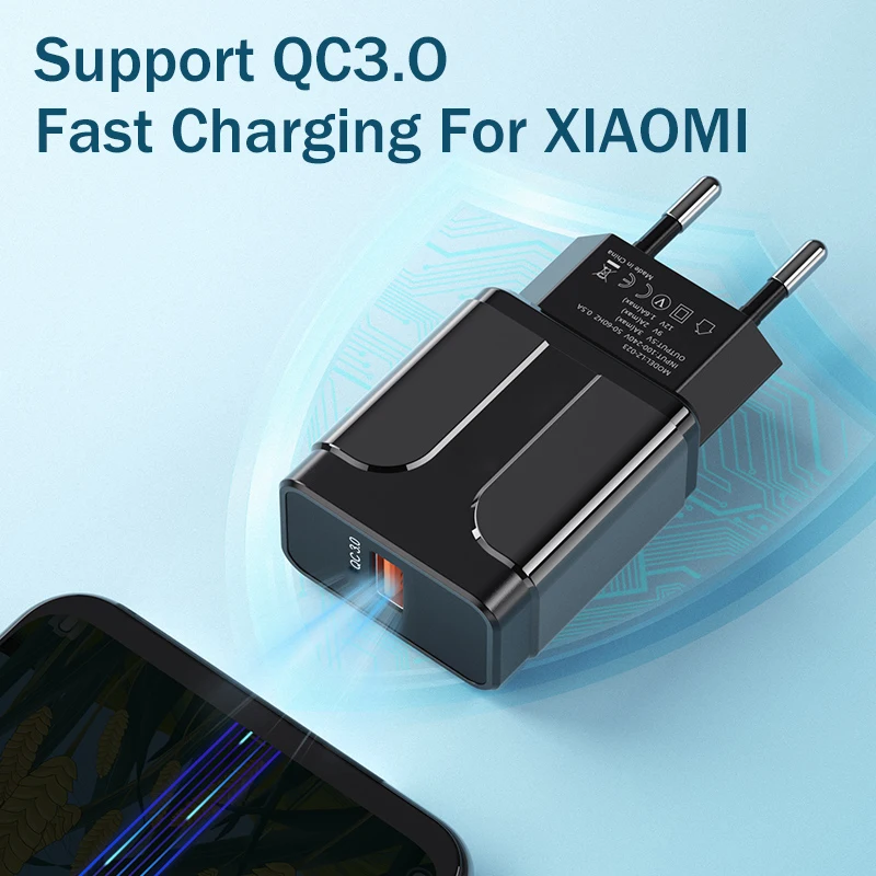 QC 3,0 4,0 USB зарядное устройство для Xiaomi samsung huawei QC3.0 быстрое зарядное устройство Turbo настенное зарядное устройство для мобильного телефона с микрокабелем type-c