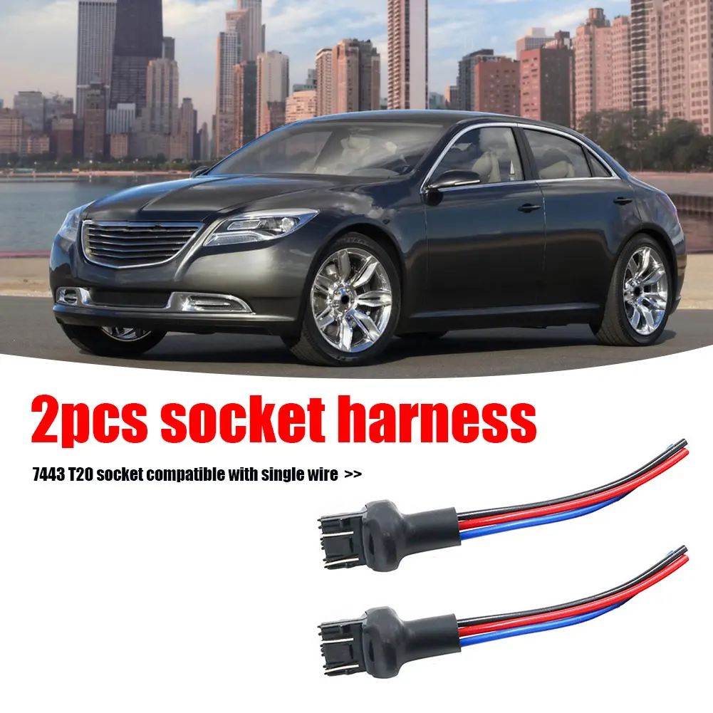 2pcs 7443 T20 Bulb Connector Male Adapter for Car Turn Signal Socket | Автомобили и мотоциклы