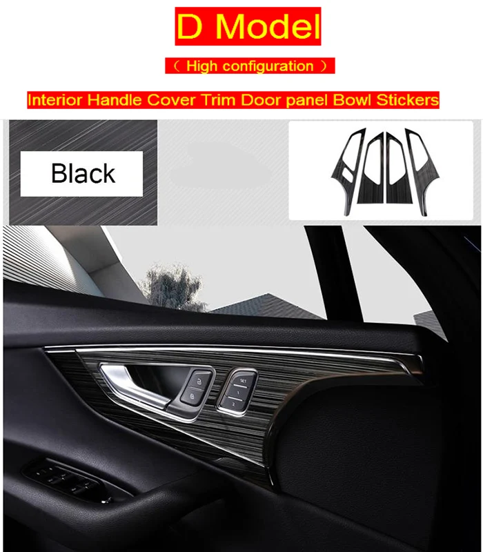 Автомобильный Стайлинг для Audi q7, Центральная панель переключения передач, подлокотник для рук, крышка для стакана воды, наклейки, отделка салона, авто аксессуары - Название цвета: D Model Black