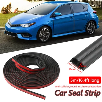 

5m Car Door Seal Strips Sticker B Shape Weatherstrip Rubber Seals Sound Insulation Sealing Automobiles Interior car Accessories