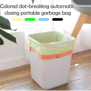 

1 Roll Multipurpose Trash Bags PPE Garbage Bags with Drawstring Garbage Bag Portable Automatic Closing Garbage Bag