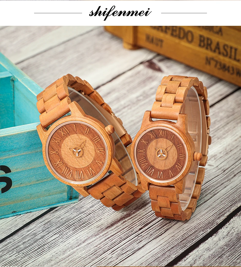 Shifenmei, парные деревянные часы, модные кварцевые женские деревянные часы, повседневные деревянные часы для влюбленных, женские и мужские, лучший бренд, роскошные часы