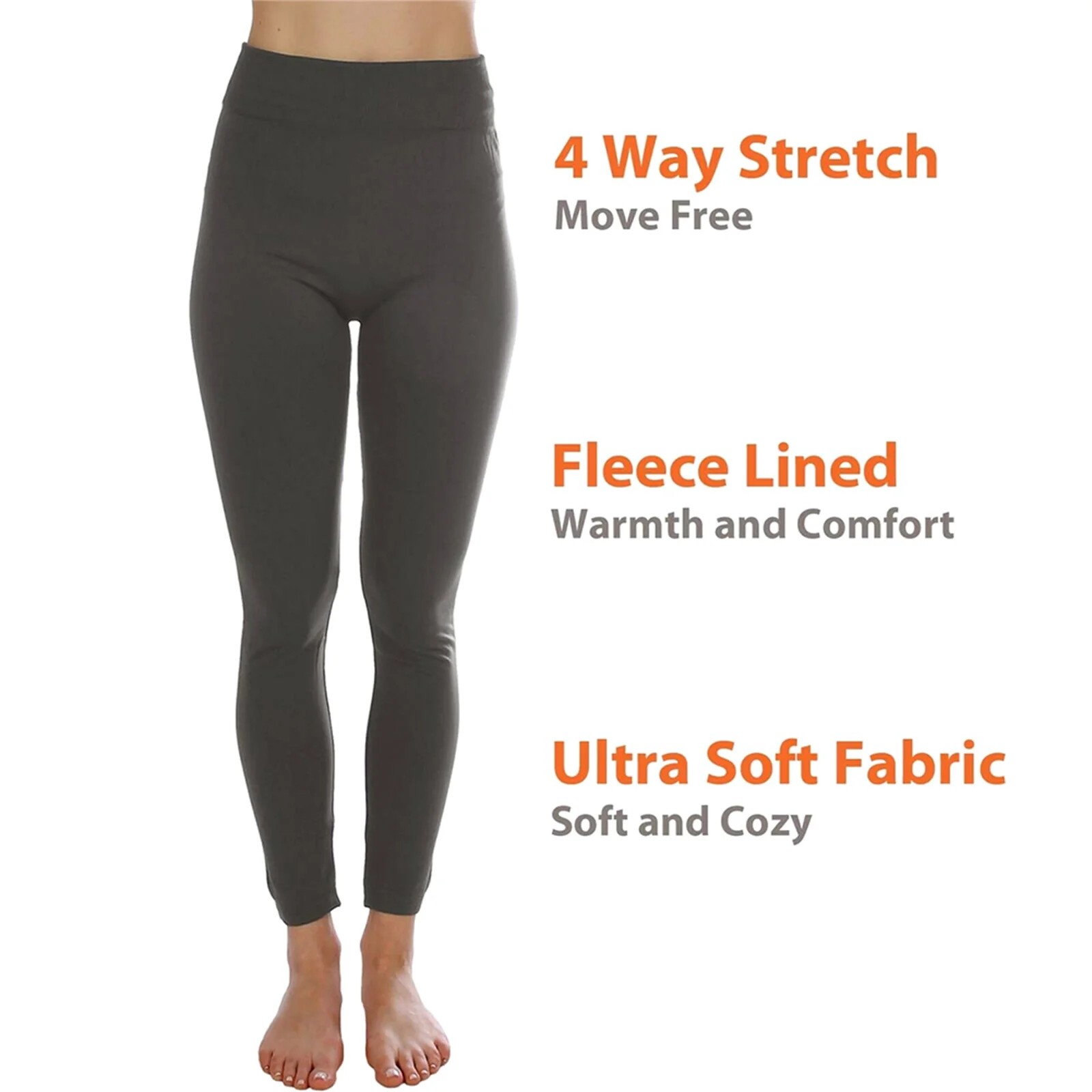 Pantaloni Da Yoga Donna Inverno Yoga Leggings Caldi Ragazze Pantaloni A Vita Alta Tinta Unita, Controllo Della Pancia Pantaloni Sportivi 6 Colori S/M/