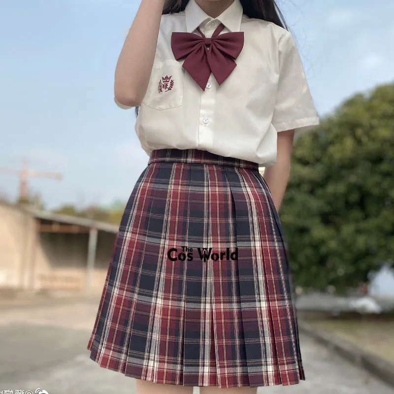 

[Linear Algebra] Girl's Summer High Waist Pleated Skirts Plaid Skirts Women Dress For JK School Uniform Students Cloths