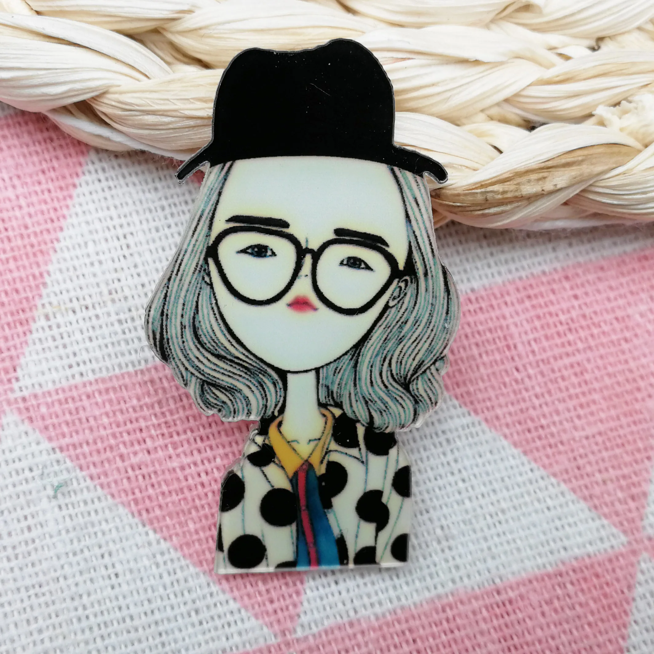 21 Мультяшные значки, брошь, булавки на рюкзаке, милый акриловый значок для женщин и девушек, сексуальные нагрудные булавки, аксессуары для одежды, подарки для друзей - Окраска металла: 21